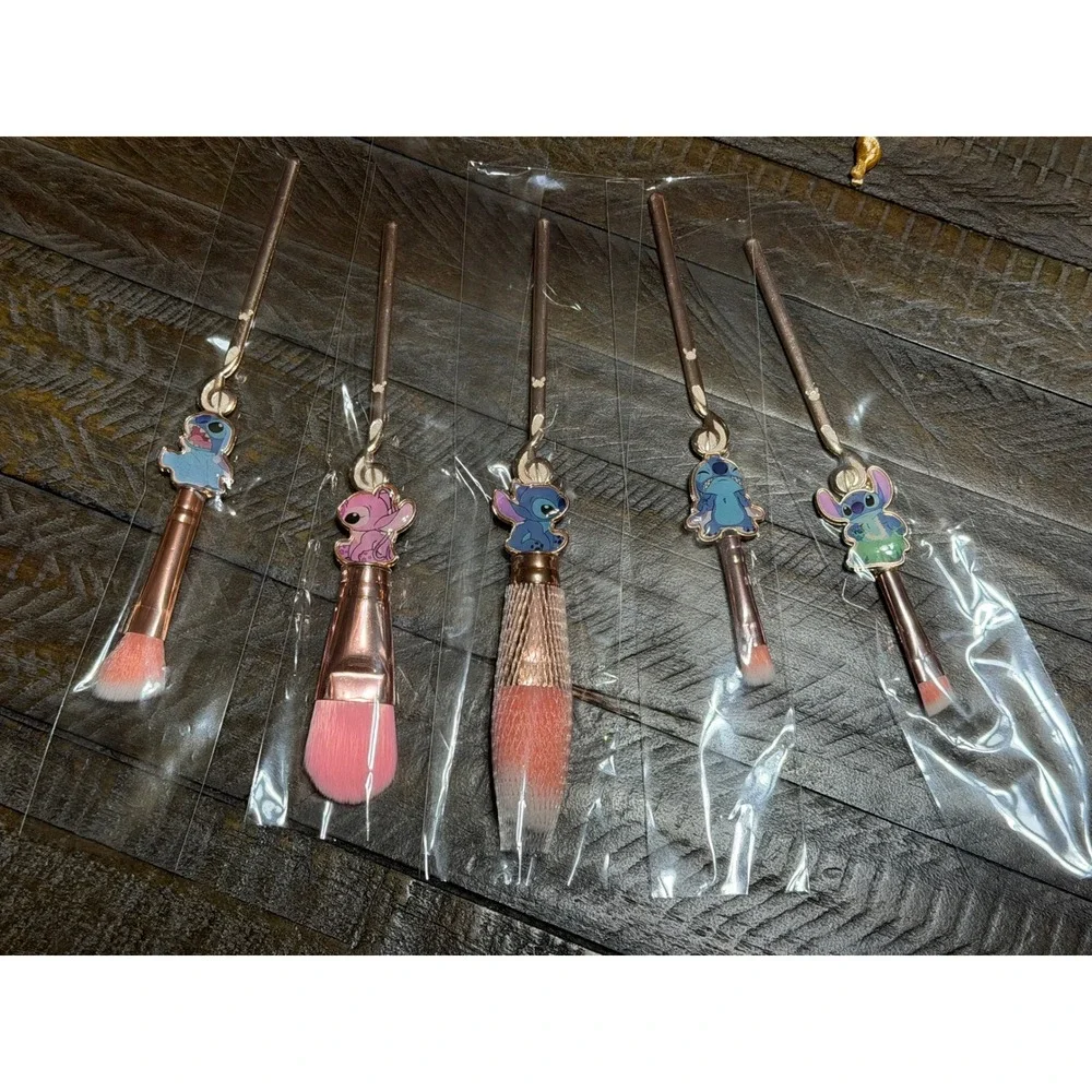 Unbranded Makeup Brush Set Kids OS Rose Gold New Stitch Angel 5pc Pouch